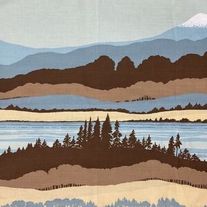 Vintage mountain scene pillowcase JC Penney standard size